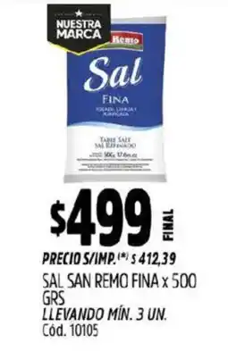 Supermercados Yaguar San Remo sal fina oferta