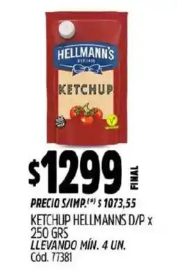 Supermercados Yaguar Hellmann's ketchup oferta