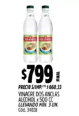 Supermercados Yaguar Dos Anclas vinagre alcohol oferta