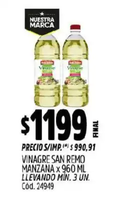 Supermercados Yaguar San Remo vinagre manzana oferta