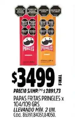 Supermercados Yaguar Pringles papas fritas oferta
