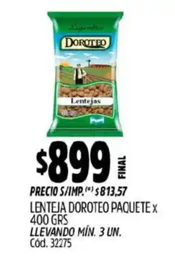 Supermercados Yaguar Doroteo lenteja oferta