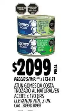 Supermercados Yaguar Gomes da Costa atun oferta