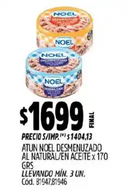 Supermercados Yaguar Noel atun desmenuzado oferta