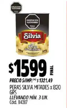 Supermercados Yaguar Silvia peras mitades oferta