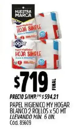 Supermercados Yaguar My Hogar hoja simple oferta