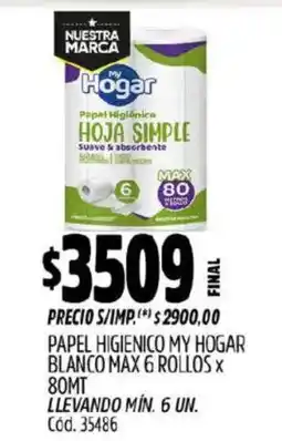 Supermercados Yaguar My Hogar hoja simple max oferta