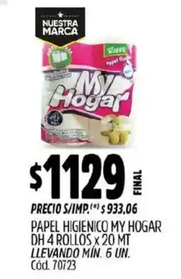 Supermercados Yaguar My Hogar papel higienico oferta