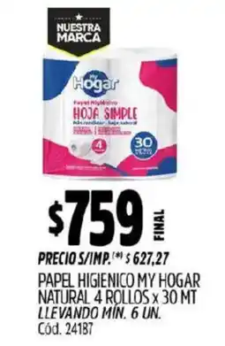 Supermercados Yaguar My Hogar hoja simple oferta