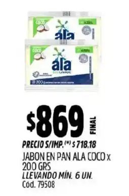 Supermercados Yaguar Ala jabon en pan coco oferta