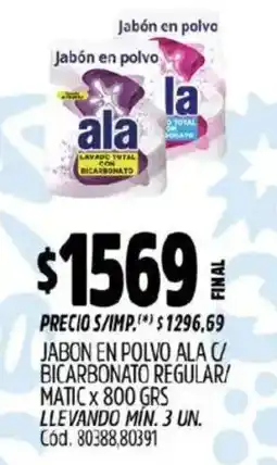 Supermercados Yaguar Ala jabon en polvo oferta