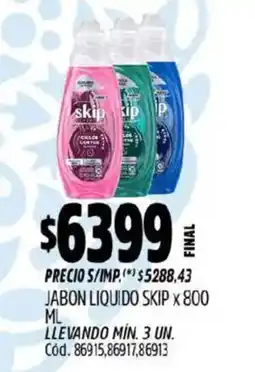 Supermercados Yaguar Skip jabon liquido oferta