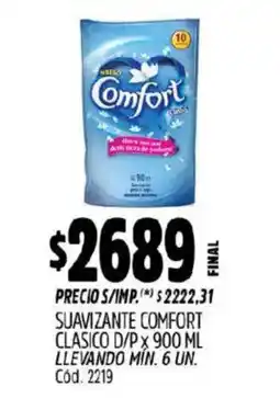 Supermercados Yaguar Comfort suavizante oferta