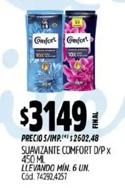 Supermercados Yaguar Comfort suavizante oferta