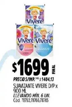 Supermercados Yaguar Vivere suavizante oferta