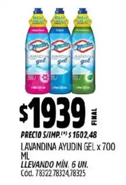 Supermercados Yaguar Ayudin lavandina gel oferta