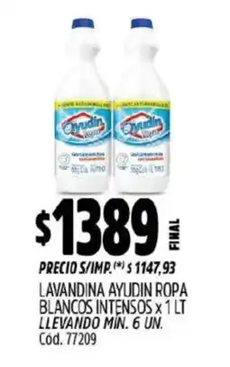 Supermercados Yaguar Ayudin lavandina ropa oferta