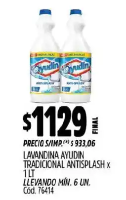 Supermercados Yaguar Ayudin lavandina tradicional oferta