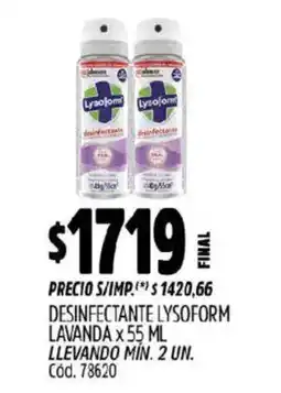 Supermercados Yaguar Lysoform desinfectante oferta