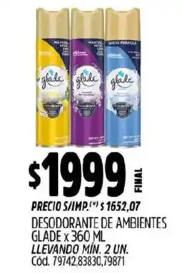Supermercados Yaguar Glade desodorante de ambientes oferta