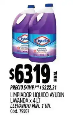 Supermercados Yaguar Ayudin limpiador oferta