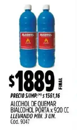 Supermercados Yaguar Bialcohol alcohol de quemar oferta