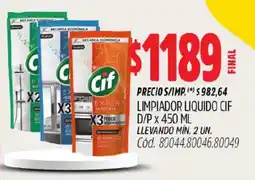 Supermercados Yaguar Cif limpiador liquido oferta