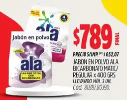 Supermercados Yaguar Ala jabon en polvo oferta