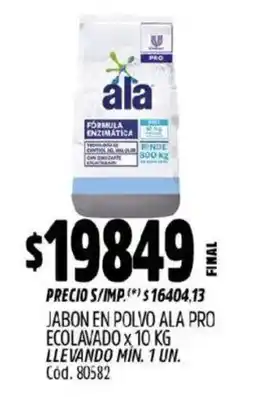 Supermercados Yaguar Ala jabon en polvo oferta
