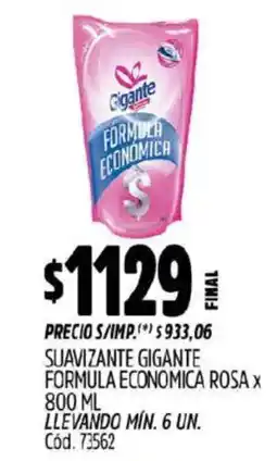 Supermercados Yaguar Gigante suavizante oferta