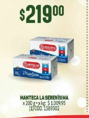 Makro Manteca la serenísima oferta