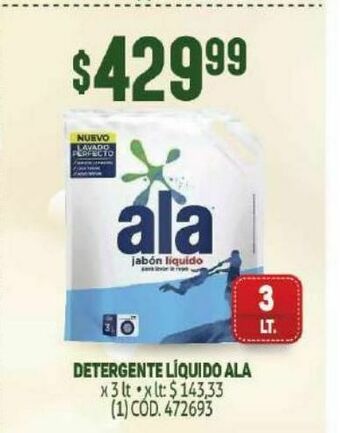 Makro Detergente líquido ala oferta