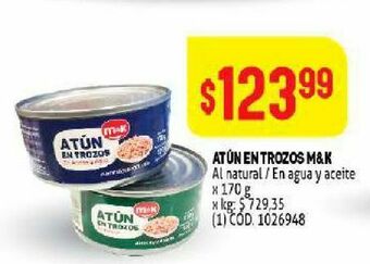 Makro Atún m&k oferta