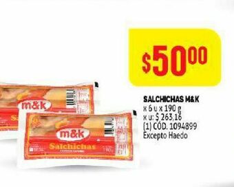 Makro Salchichas m&k oferta