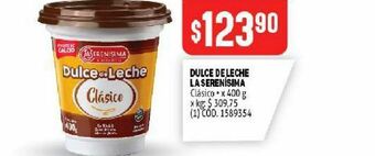 Makro Dulce de leche la serenísima oferta