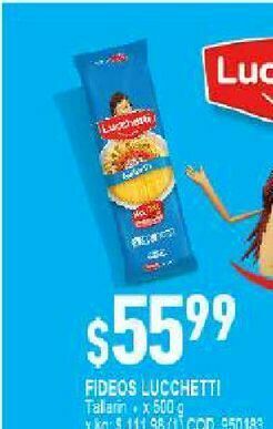 Makro Fideos lucchetti oferta