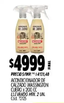 Supermercados Yaguar Wassington acondicionador de calzado oferta