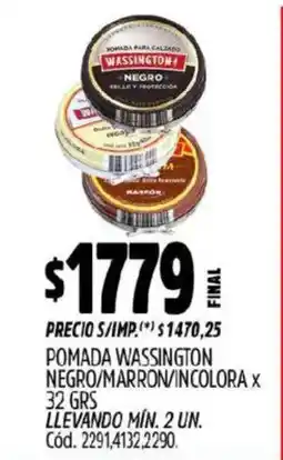 Supermercados Yaguar Wassington pomada oferta