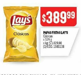 Makro Papas fritas lay's oferta