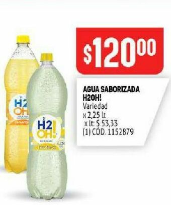 Makro Agua con sabor h2oh oferta