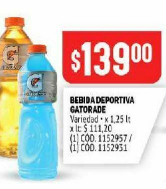Makro Bebida deportiva gatorade oferta