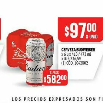 Makro Cerveza budweiser oferta
