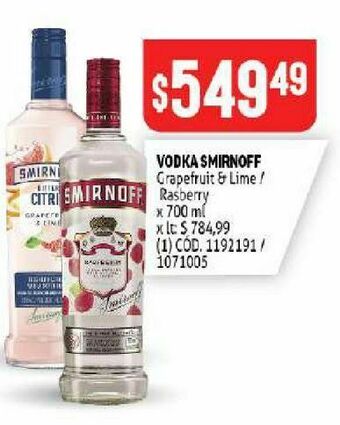 Makro Vodka smirnoff oferta