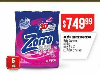 Makro Detergente en polvo zorro oferta