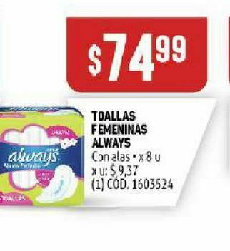 Makro Toallas femeninas always oferta