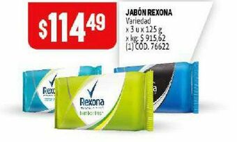 Makro Jabón de tocador rexona oferta