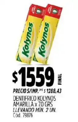 Supermercados Yaguar Kolynos dentifrico oferta