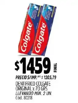 Supermercados Yaguar Colgate original dentifrico oferta