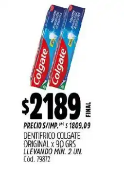 Supermercados Yaguar Colgate original dentifrico oferta