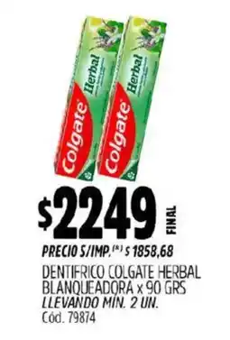 Supermercados Yaguar Colgate herbal dentifrico oferta